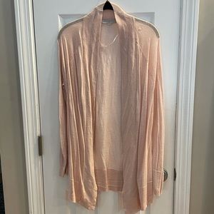 Loft Blush Open-Front Cardigan